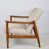 Beige Boucle armchair GFM-64 attributed to Edmund Homa, 1970s