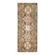 1970s Vintage Turkish Hand-Knotted Wool Cotton Brown Runner Rug 150x390