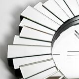 Gigantic rare heavy Sunburst mirror wall clock from the 1970s | Ø 70 cm