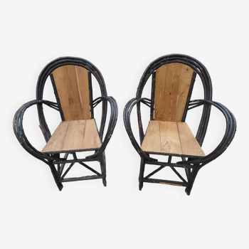 2 fauteuils christian astuguevieille design organique brutaliste
