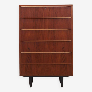 Teak chest of drawers, Danish design, 1970s, production: Denmark