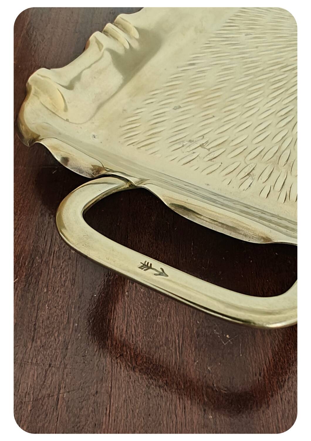 Plateau de service en laiton Art Déco