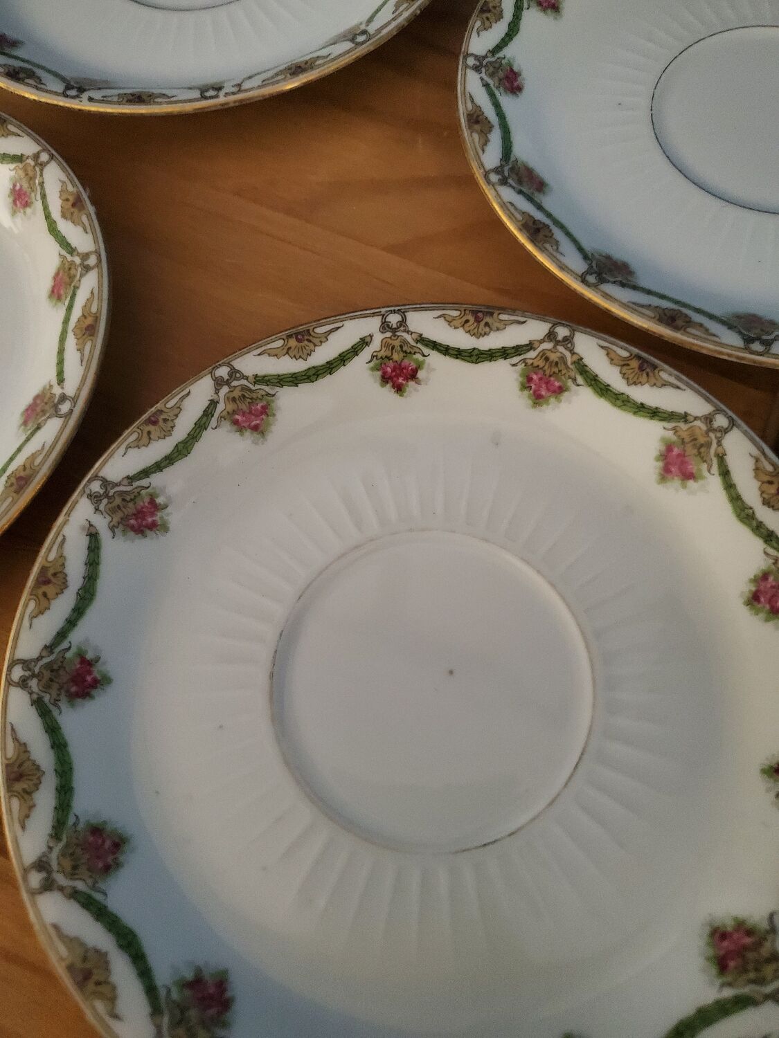 Lot 6 Limoges porcelain saucers