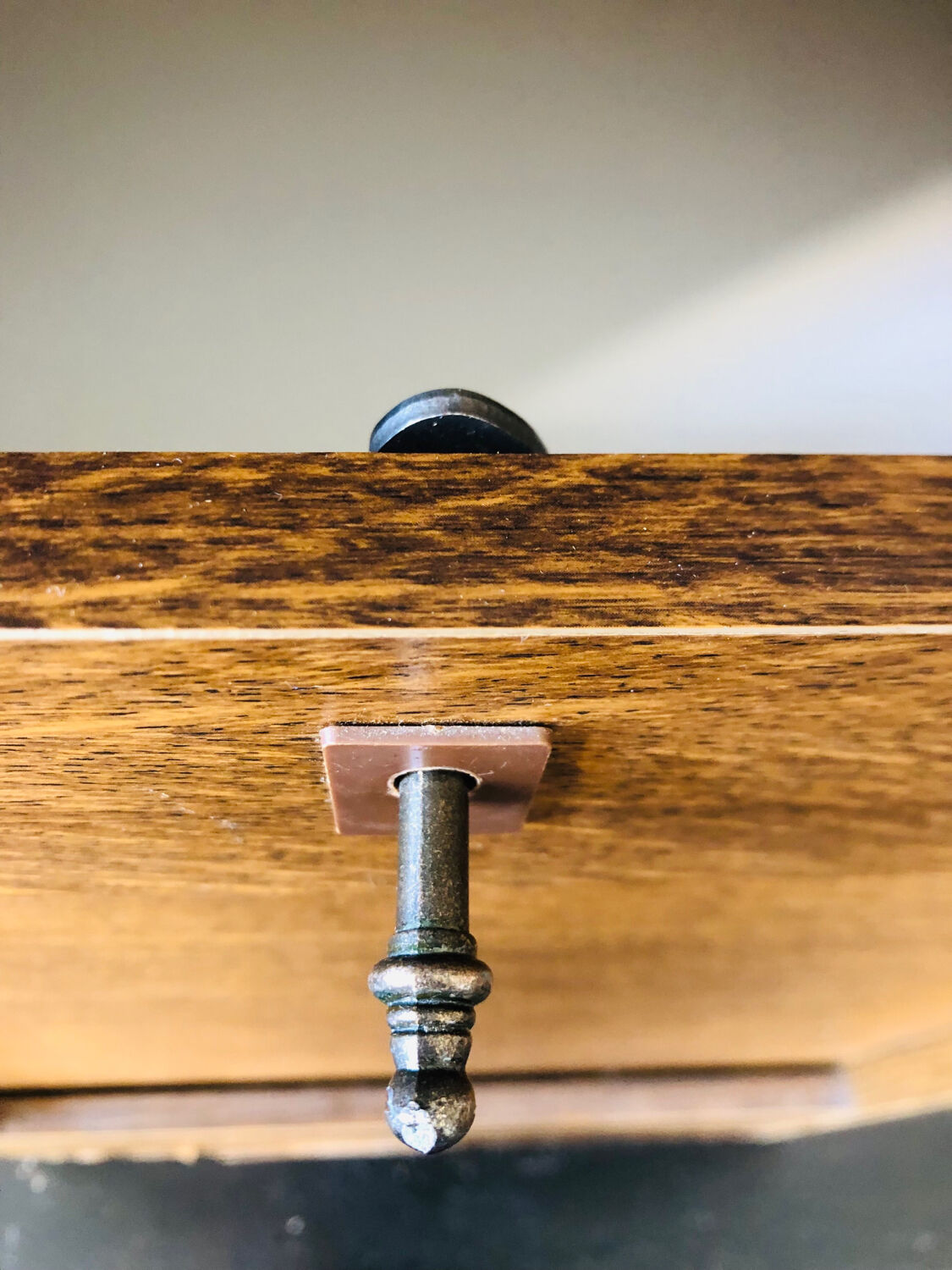 Filing cabinet with a curtain