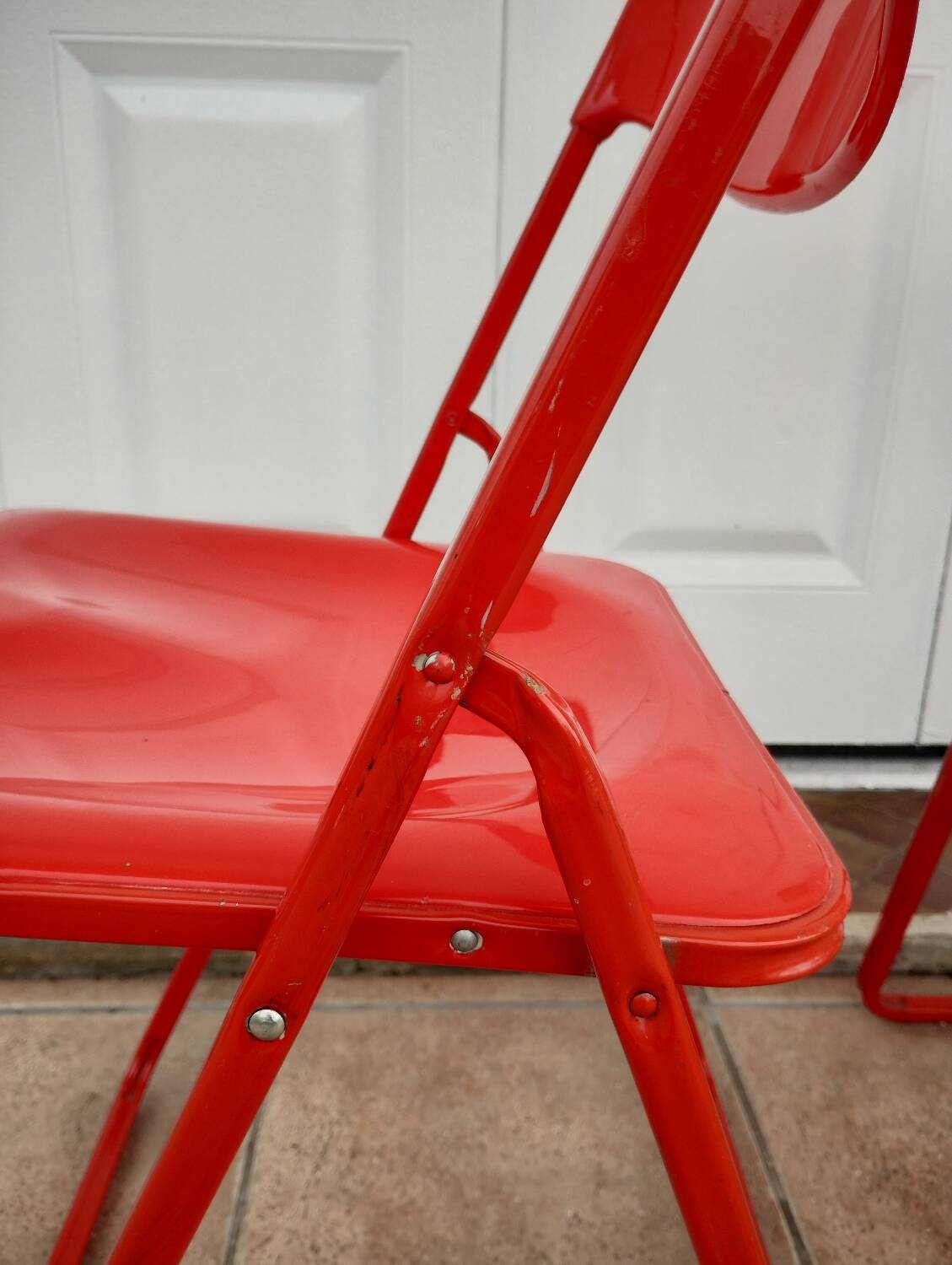 Pair of Italian folding chairs