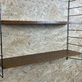 60s 70s oak string shelf module by Kajsa & Nils "Nisse" Strinning Sweden