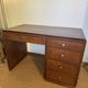 Art Deco desk in wood and walnut veneer.