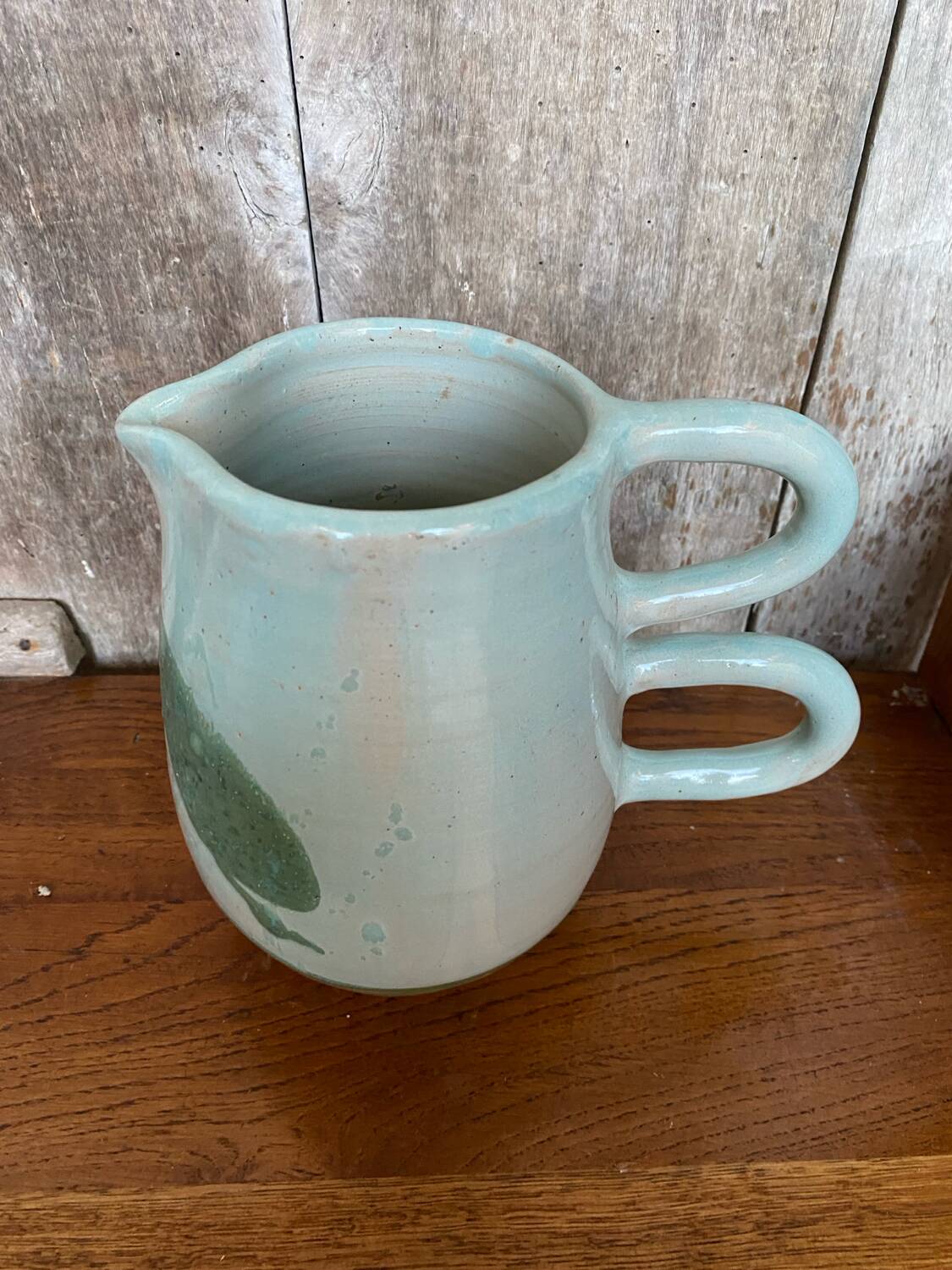 Pitcher la facoterie ceramic blei irise double handle vintage design