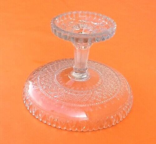 1930s Standing cut Transparent glass Scalloped décor Shower foot ...