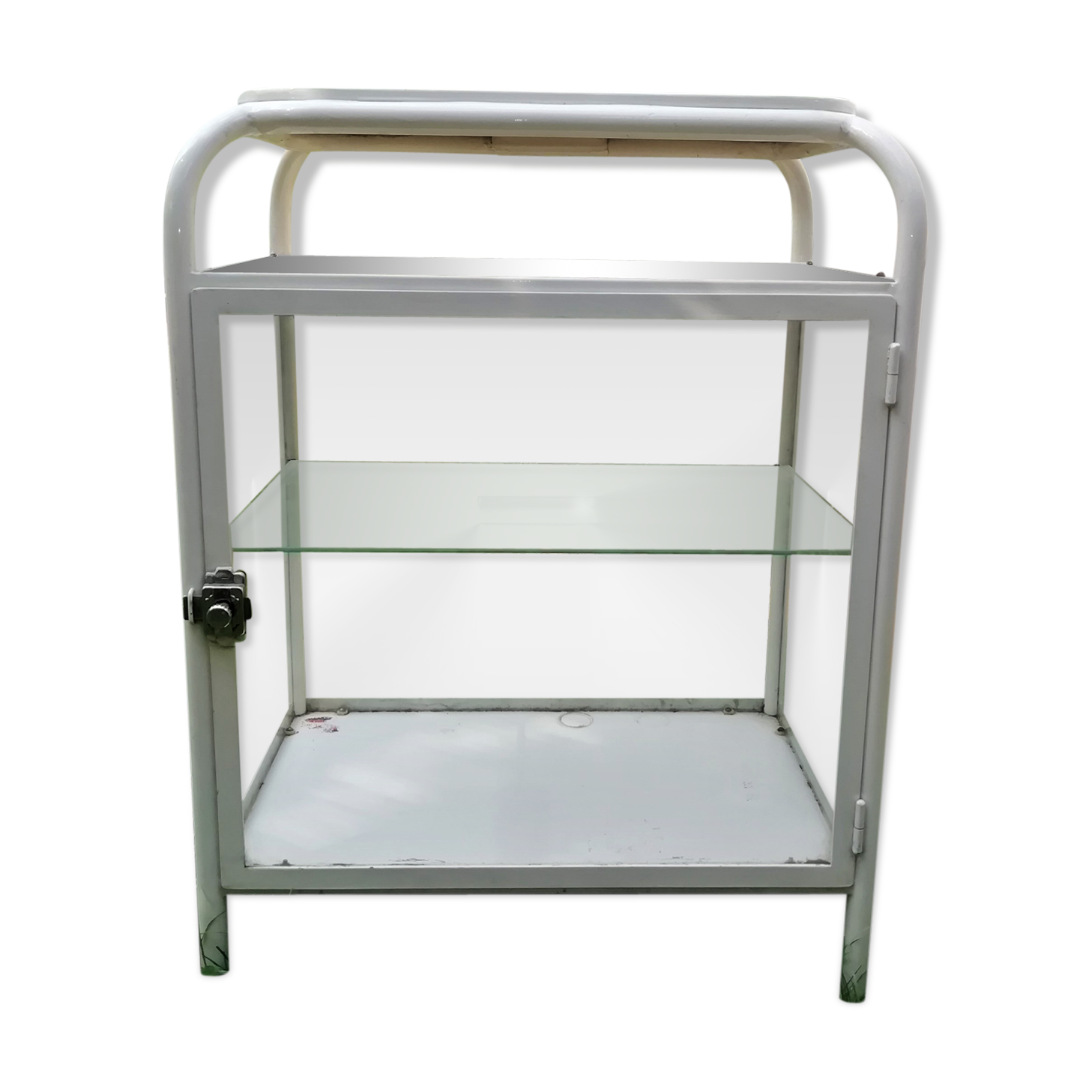 Small metal medical showcase