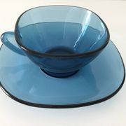tasses vintage bleues - années 70