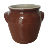 Enamelled stoneware pot