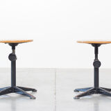 Friso Kramer two cirkel Ahrend swivel stools, 1960s