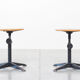 Friso Kramer two cirkel Ahrend swivel stools, 1960s