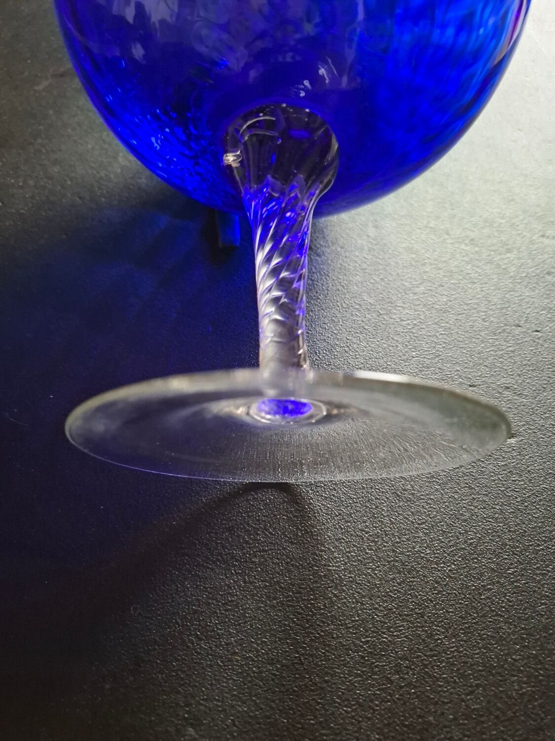 Vintage cobalt blue glass vase Empoli