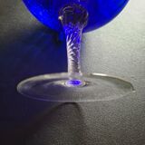 Vintage cobalt blue glass vase Empoli