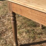 Farmhouse table made of natural wood