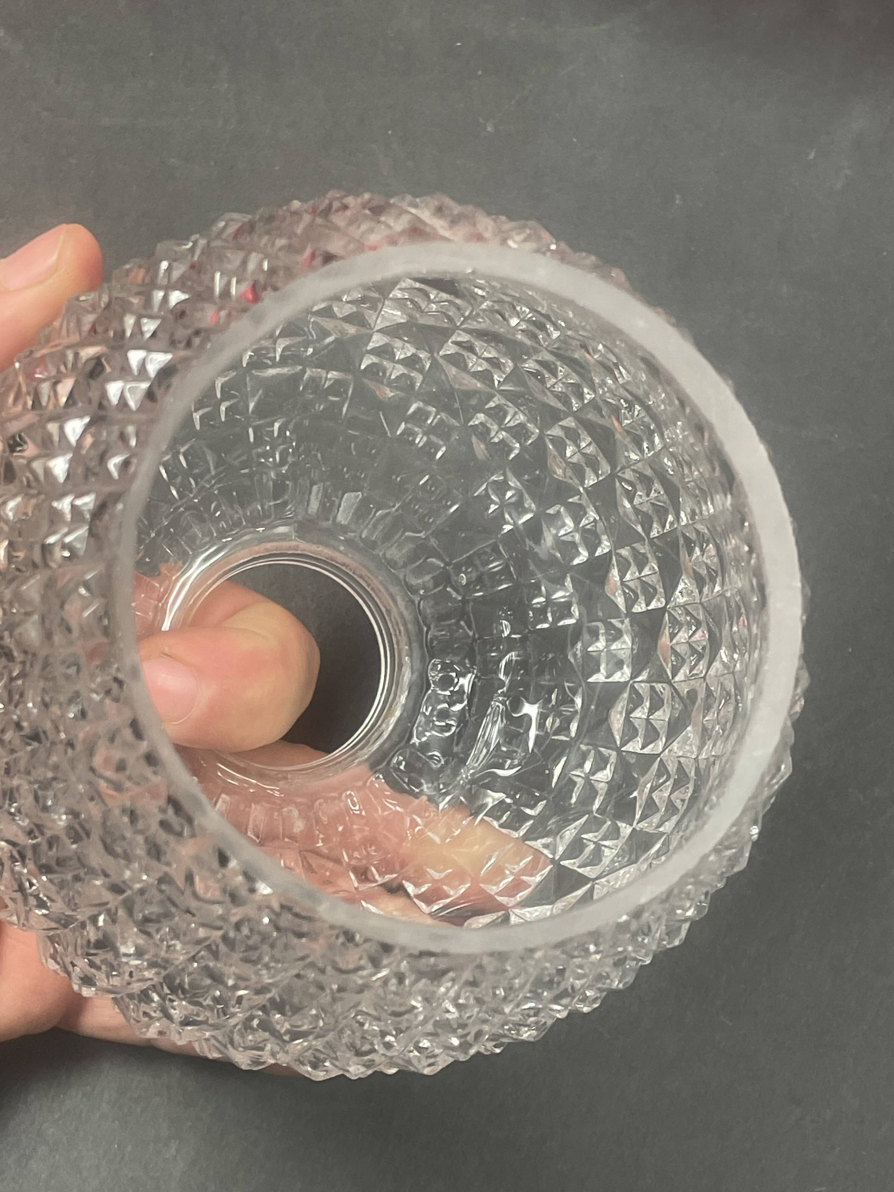 Set of 5 cut glass pendants circa 1960/70