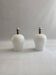 White Swirl Murano Glass Table Lamps 1970s Hollywood Regency Minimalism bed