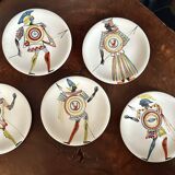 Set of 5 plates by Roger Capron