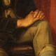 Antique Italian character painting from the 19th century