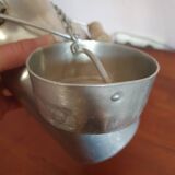 Vintage complete aluminum milk jug milk can