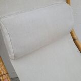 Vintage bamboo deck chair armchair 1950s Italy