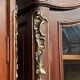 Pair of Louis XV style display cabinets. Hand-painted in gold, carved from solid oak.