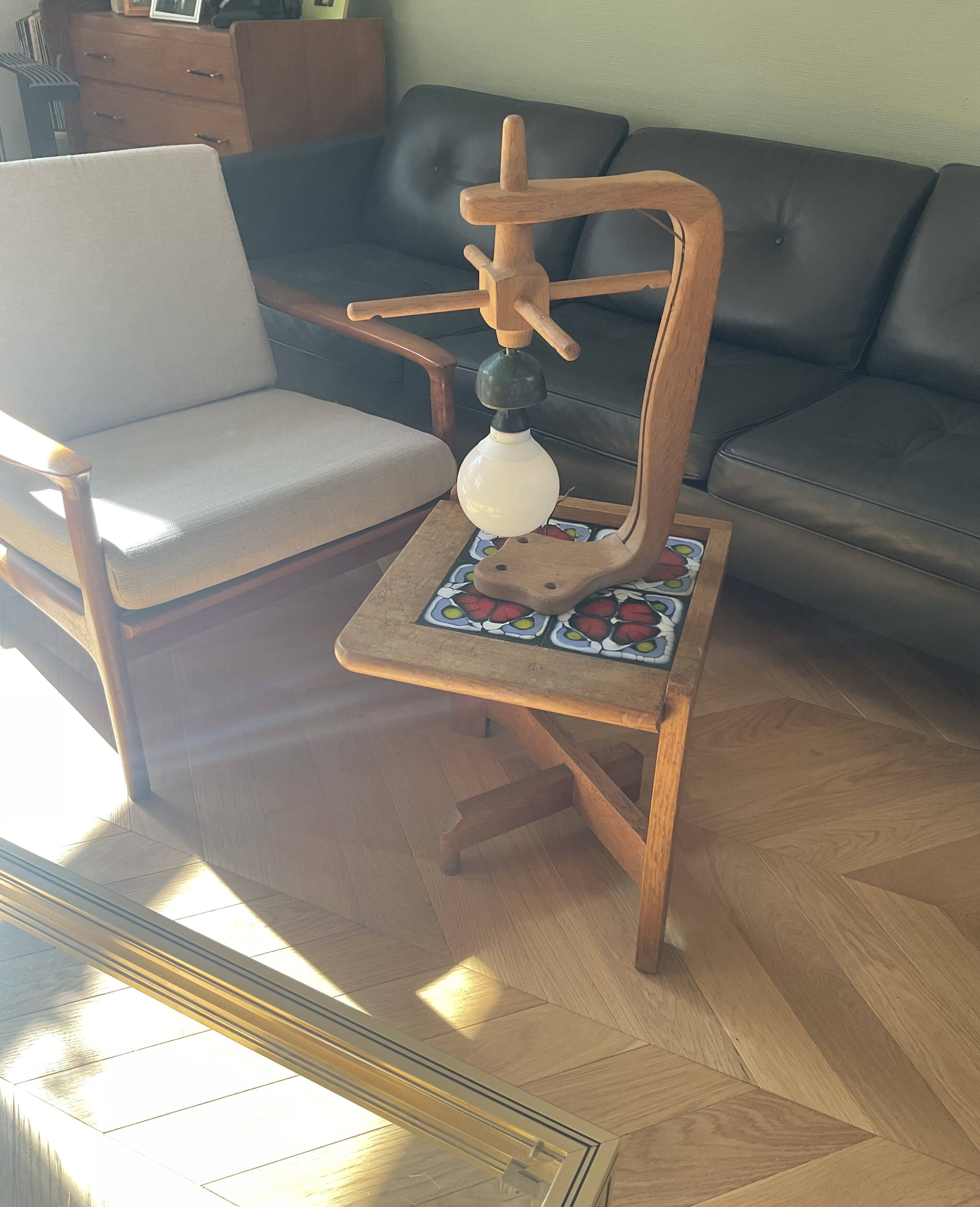 Guillerme and Chambron Lamp blonde oak series your house 1950s