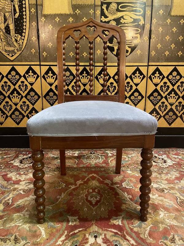 Set of 6 Restoration period "Chapelet" chairs