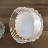 Glass candy box with plastic screw-on cap