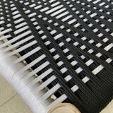 Black and white Moroccan bench