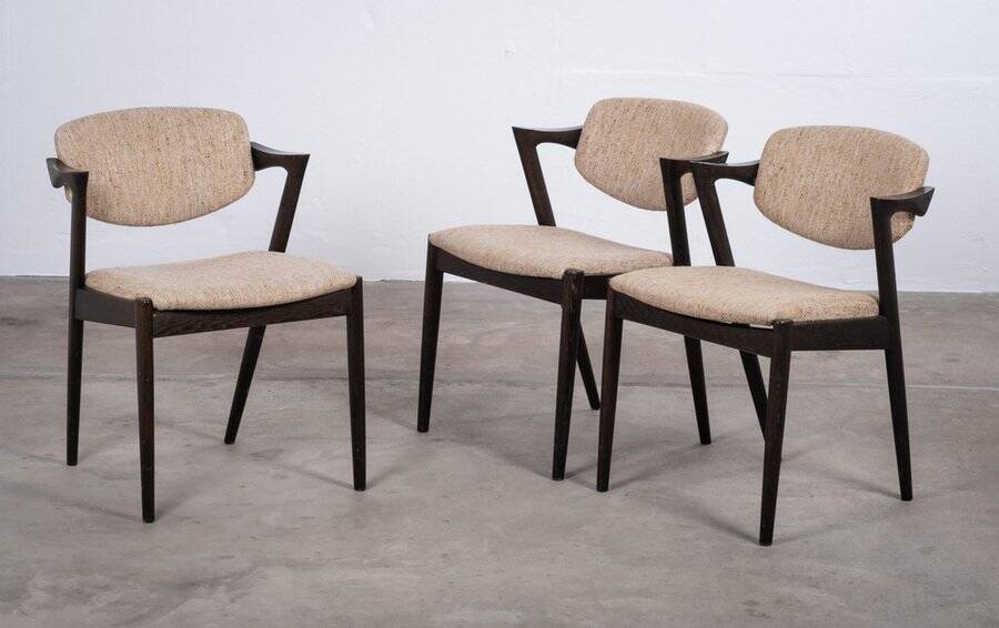 Dining Chairs attributed to Kai Kristiansen for Schou Andersen, Denmark, 1950s, Set of 3