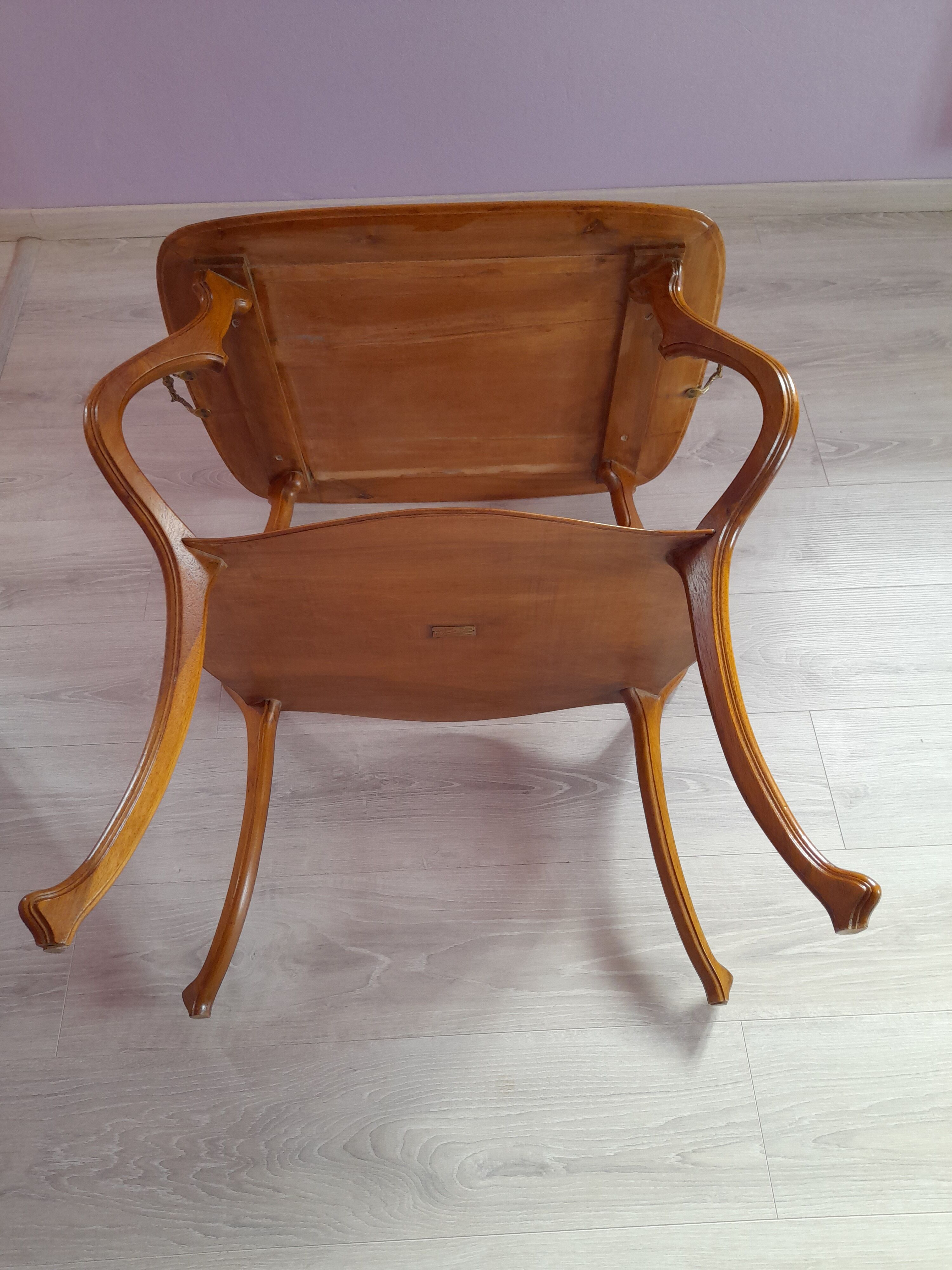 Art Nouveau period table signed by Bastet