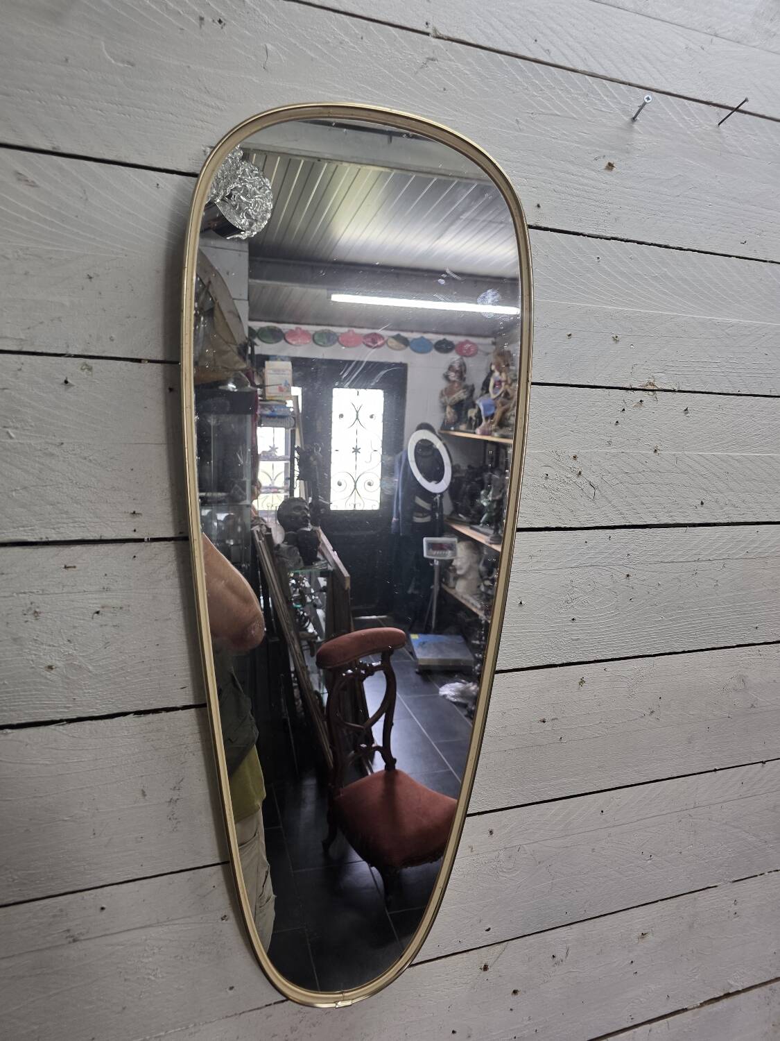 Miroir vintage des années 60  forme organique