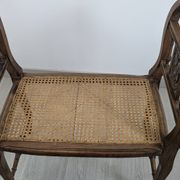 Napoleon III caned piano bench — bourgeois house spirit