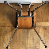 White and grey Formica chairs