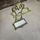 Art Nouveau umbrella stand in green enamelled cast iron