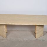 Travertine coffee table