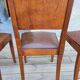 Suite de 6 chaises STELLA, Art Déco, assise en cuir