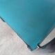 Vintage Mart Stam Style Armchair: Turquoise Leather, Black Chrome Cantileve