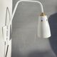Fixed wall lamp offset 1950 white Ki-e-klair