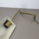 Large 77cm  omi swing arm brass acryl glass wall light italy 1970s