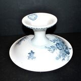Coupe sur pied, compotier u&c Sarreguemines, service "Flore"