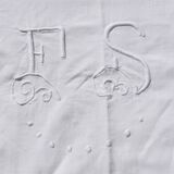 Old cloth in mestizo, monogramned FS