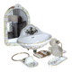 Painted ceramic bathroom set – Vintage floral style