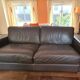 Natuzzi 3-seater sofa in full grain brown leather