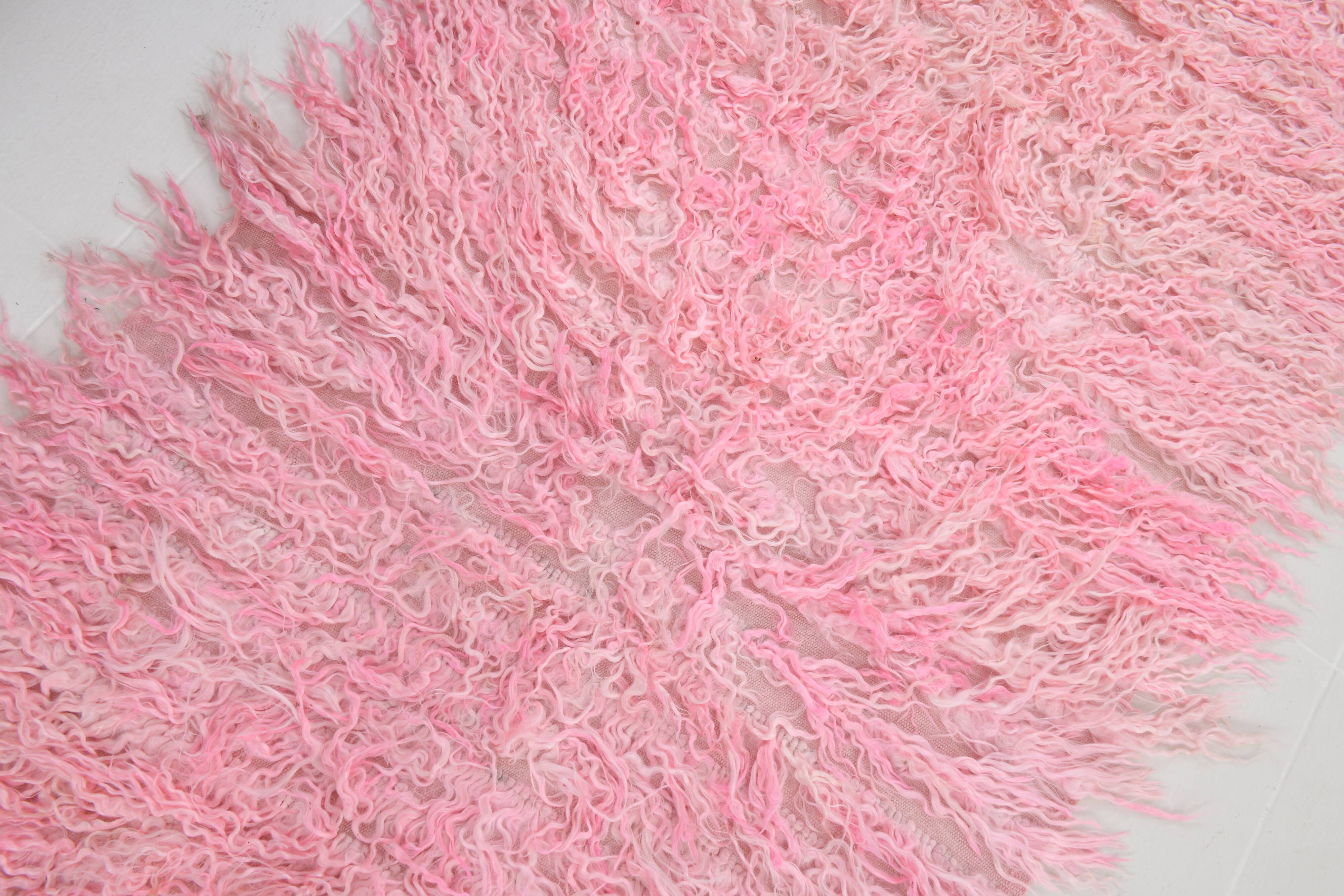 3x10 Dusty Pink Vintage Runner Rug 98x314Cm