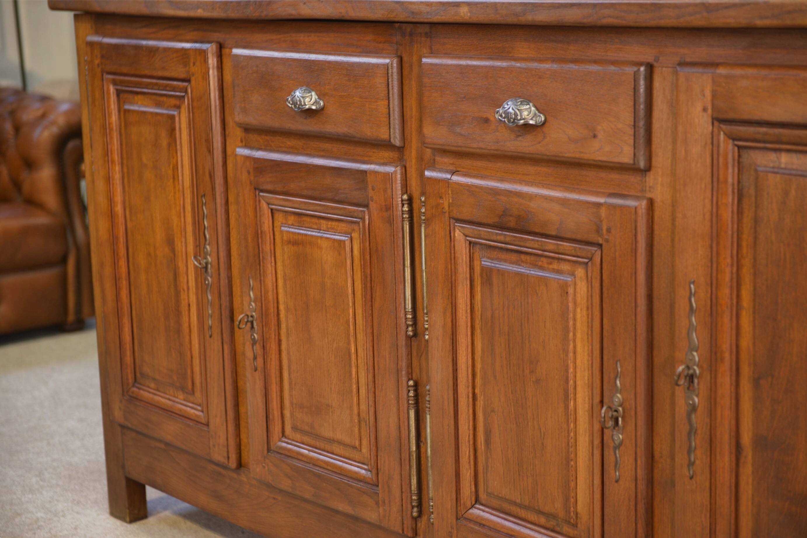 Rustic oak sideboard from the 1950s.