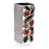 Vintage Vase Fat Lava Glaze Strehla Keramik East Germany 18cm